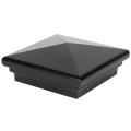 Designer Post Cap - Contemporary Pyramid - Hammertone Black