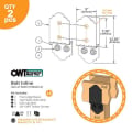 OZCO Laredo Sunset 8″ Post to Beam Bolt Inline Diagram