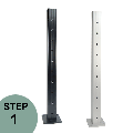 Surface Mount Posts for Cable Rail by Rail FX - Black and Silver