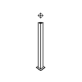 Regal Ideas Crystal Rail End Bracing Support Post - Diagram