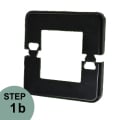 Black Regal Railing Post Base Cover - Black