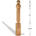 Rope Twist Ball Top Newel Dimensions