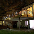 Dekor Round Aluminum Lighted Basket Balusters - Installed On Deck