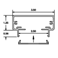 RailFX Series 200 Top Rail - Dimensions