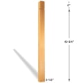 Single V Groove Newel - Dimensions