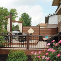 TimberTech Azek Square Aluminum Balusters In Kona Radiance Rail