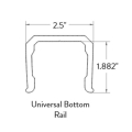 Timbertech/Azek Classic Composite Series Universal Bottom Rail Dimensions
