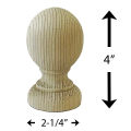 3" Traditional Finial Dimensions