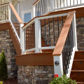 Trex Transcend Cocktail Rail & Round Aluminum Baluster Kit Installed