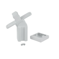 Westbury Stair Crossover Bracket Kit - White Fine Texture