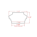 Zena Solar Post Cap Light 3-1/2" - Dimensions