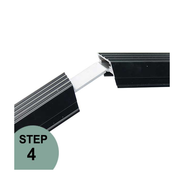 RailFX Series 400 Top Rail Stair Splice Installed