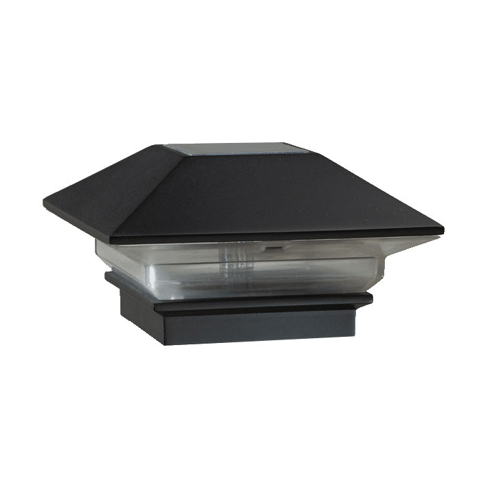 Deckorators ALX Contemporary Solar Post Cap Light - Textured Black