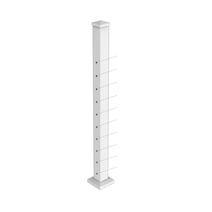 Avalon Routed Posts for Cable Railing by RDI - Mid/Intermediate Post