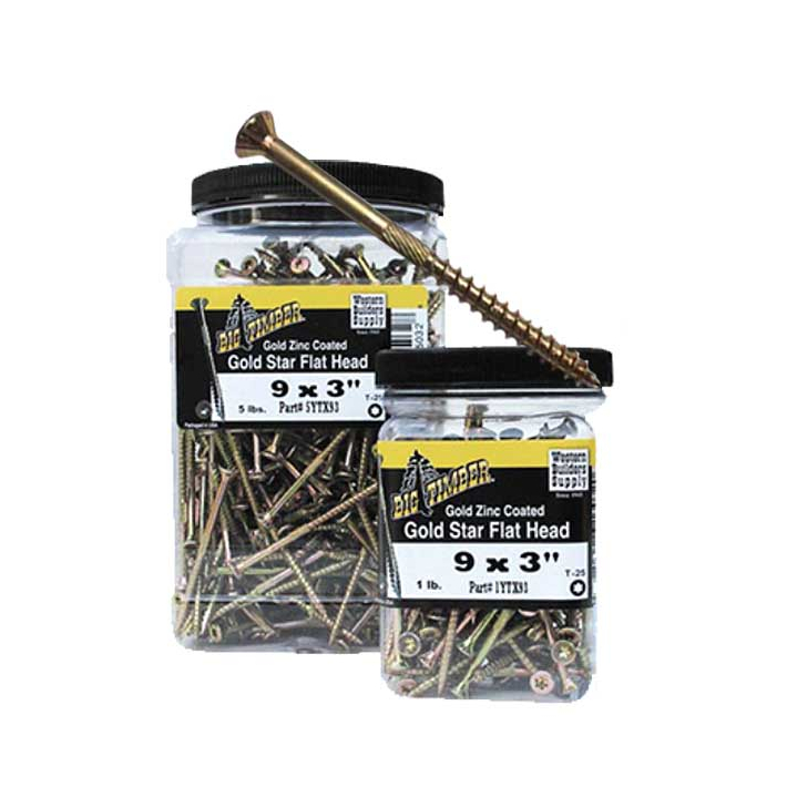 Big Timber Gold Star Flat Head Screws