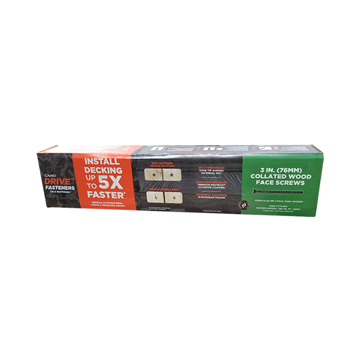 Camo Drive Collated 3" Buglehead Wood Face Screws