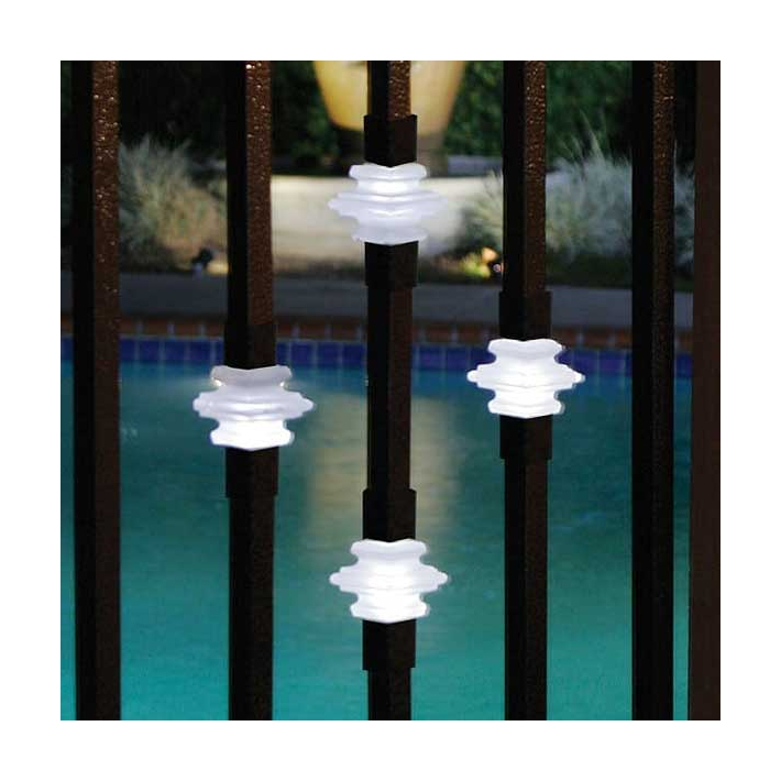 Dekor Lighted Casey Collar Square Aluminum Balusters