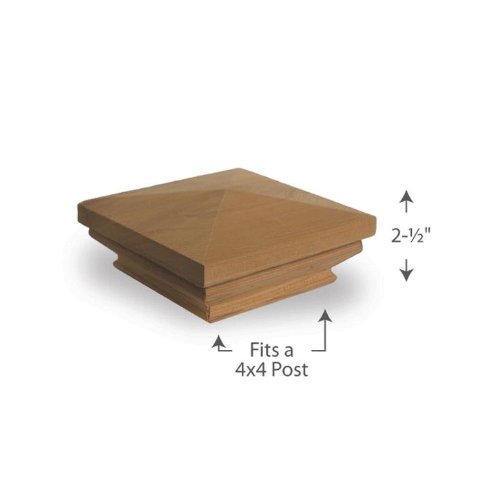 Cedar Pyramid Post Cap Southern Belle Trim