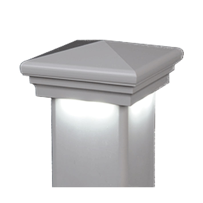 Contemporary Pyramid Downward LED Low Voltage Post Cap