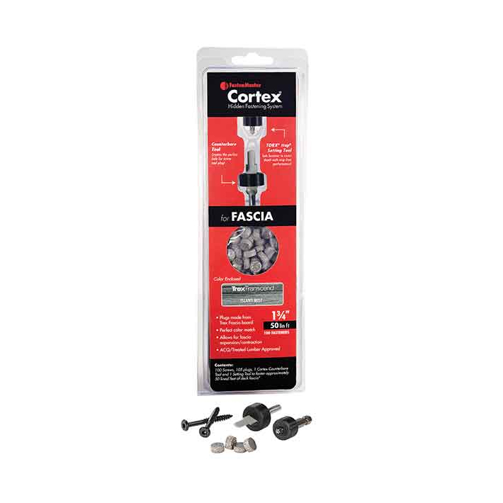 Cortex Hidden Fasteners for Trex Transcend Fascia