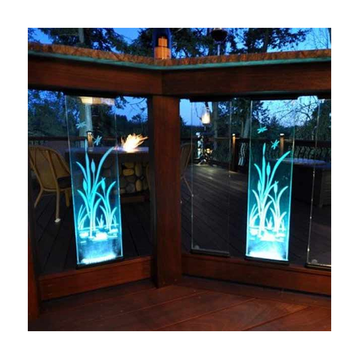 Dekor Lighted Etched Glass Balusters