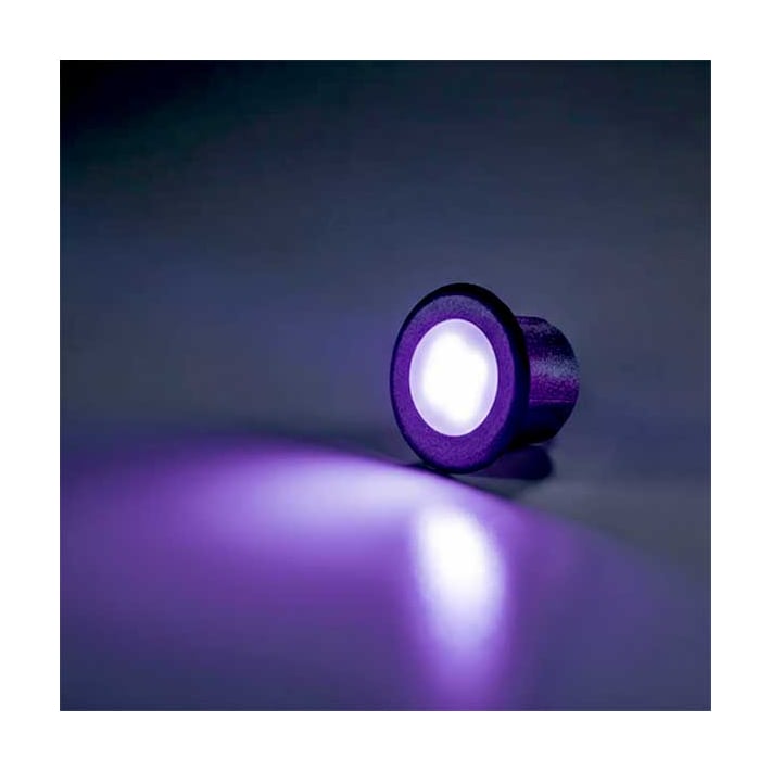 Dekor RGBW Recessed Deck Light Lit Purple
