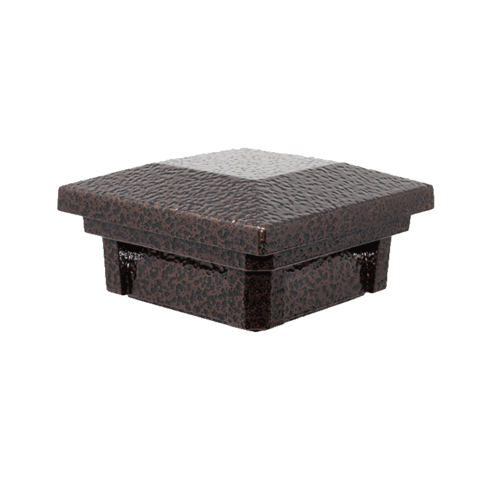 Dekor Savona Flat Pyramid Post Cap - Dark Copper Vein