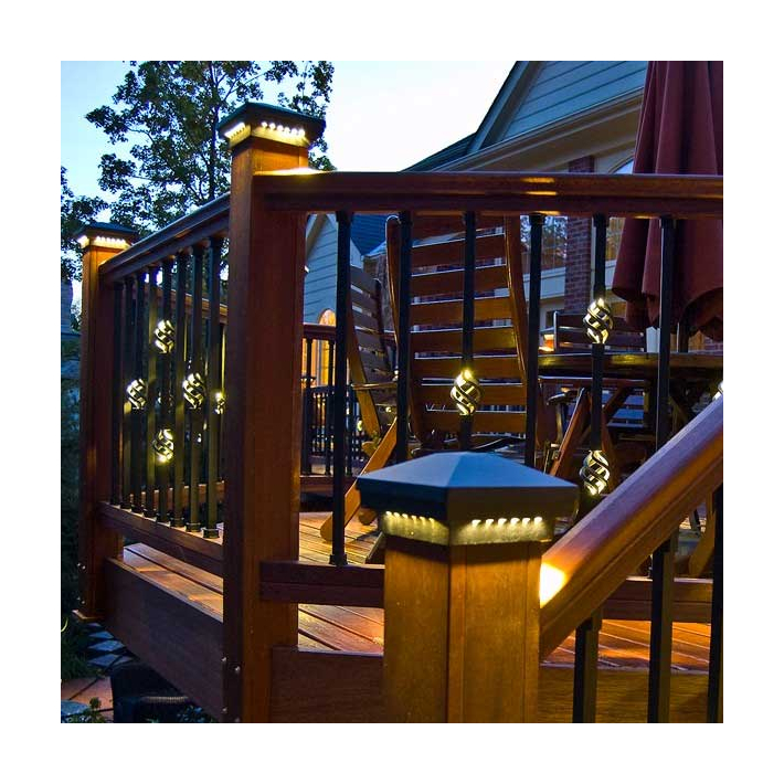 Dekor Square Aluminum Lighted Basket Balusters