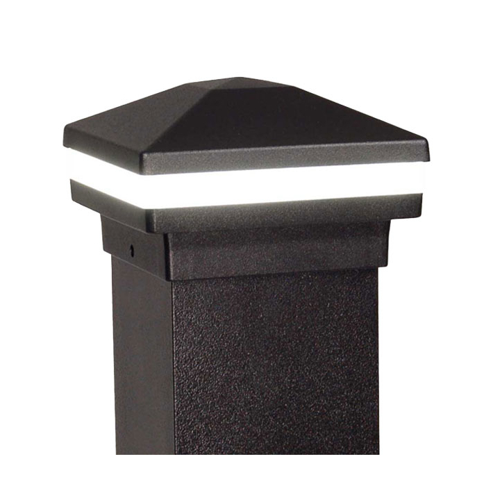 DekPro Effex Halo Glow Ring Pyramid Post Cap Light - Black