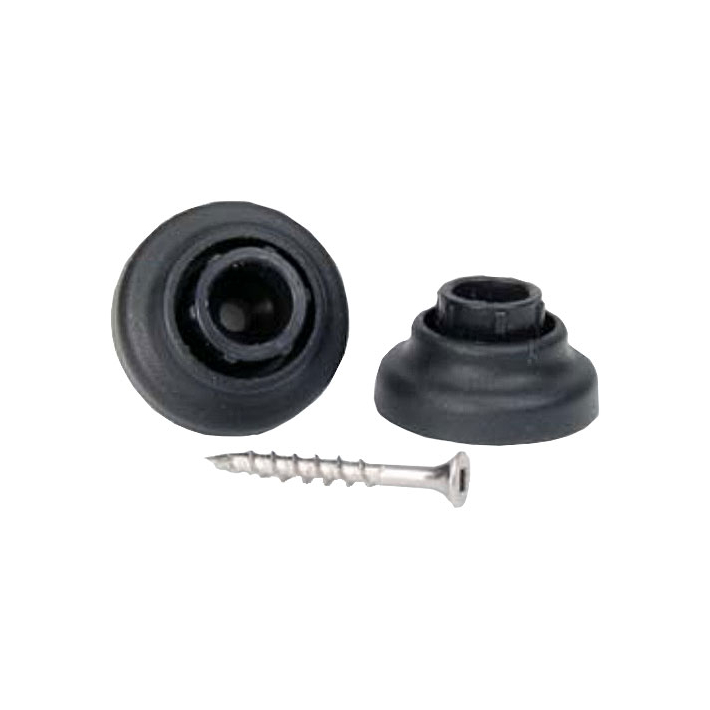 DEKPRO Straight Architectural Round Baluster Connectors - Black - Straight
