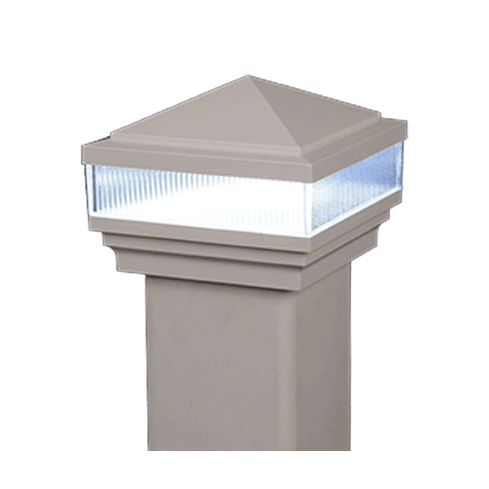 Colonial Pyramid Scallop Lens LED Low Voltage Post Cap