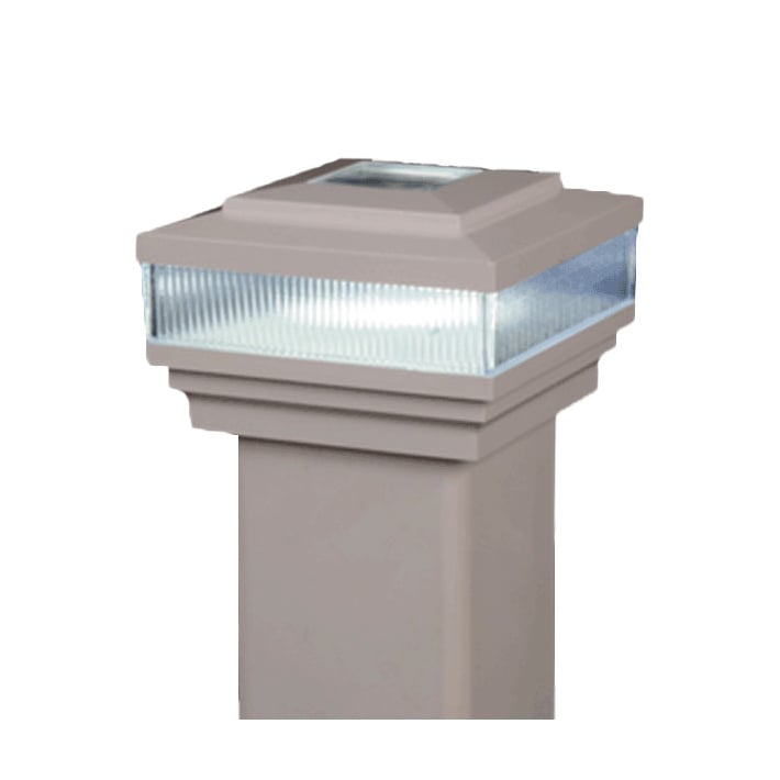 Island Scallop Lens LED Solar Post Cap