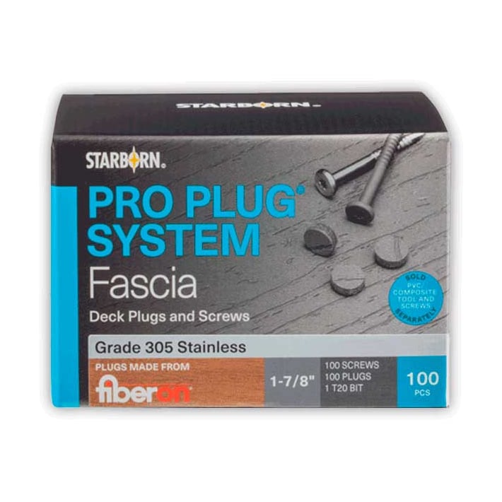 Starborn Pro Plug System Fiberon Fascia Plugs & Screws