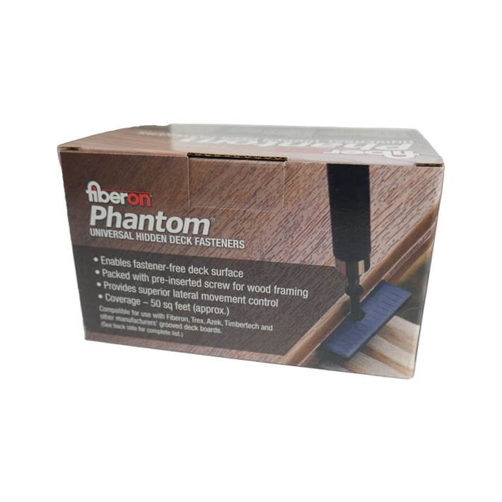 Fiberon Phantom Universal Hidden Fasteners - 90pc Box