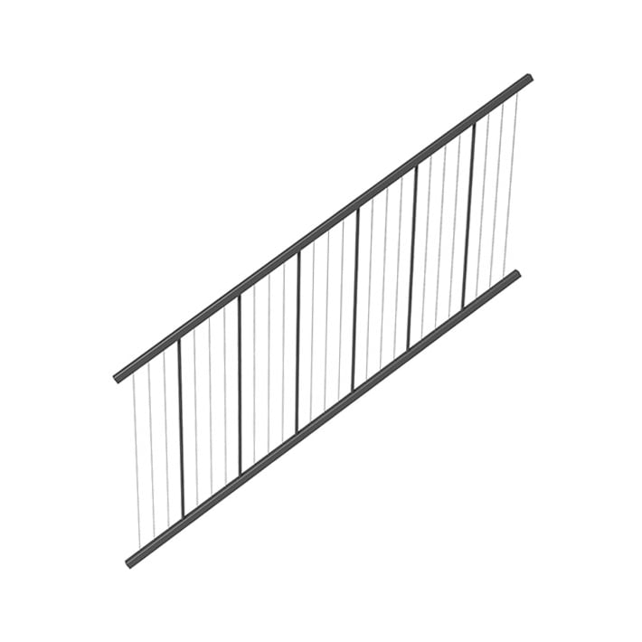 Al13 Home Vertical Cable Rail Stair Panels - Black Sand