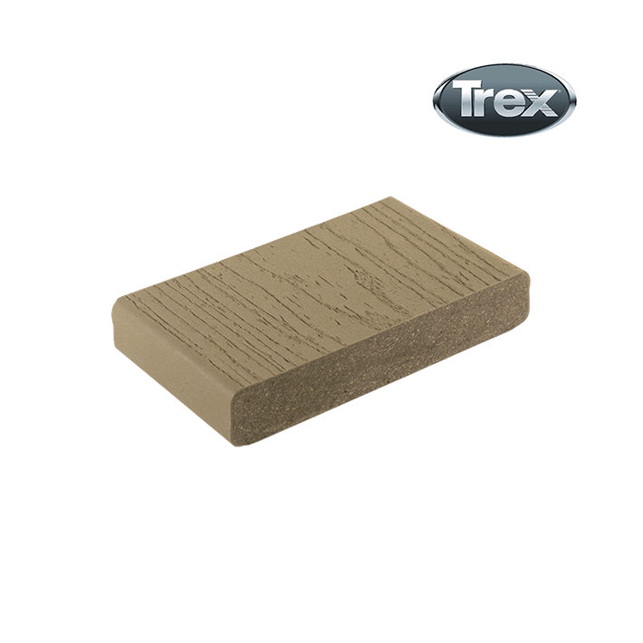 Trex Transcend Composite Decking Samples - Gravel Path sample with logo