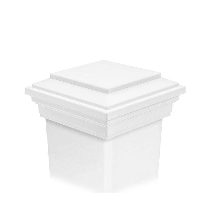 Composite New England Flat Top Post Cap - Off White