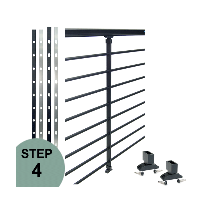 Horizontal Rail Mid-Rail Support by DekPro