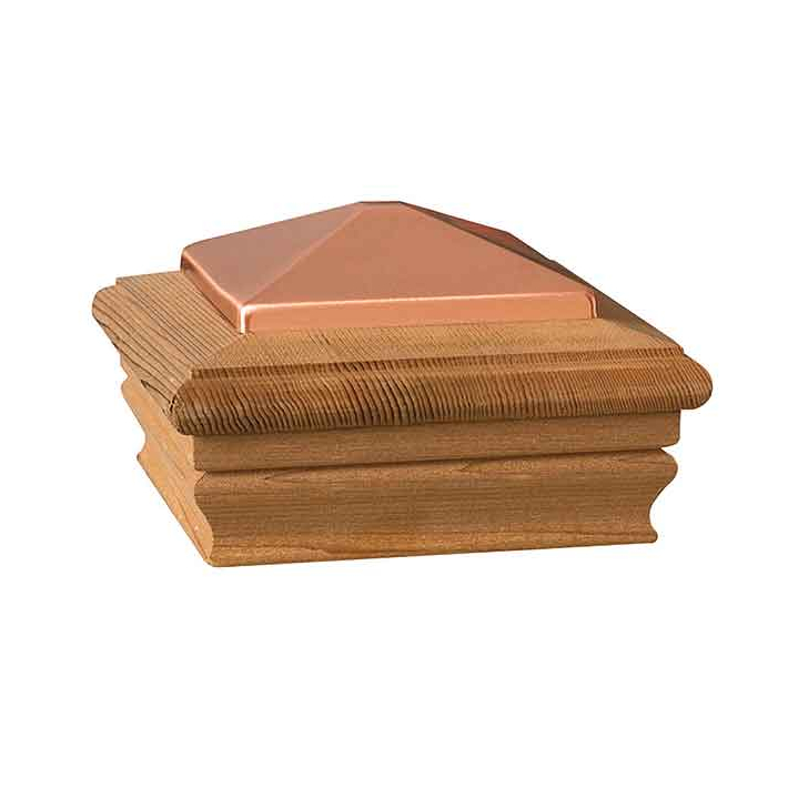 Deckorators Newport Copper High Top Post Cap