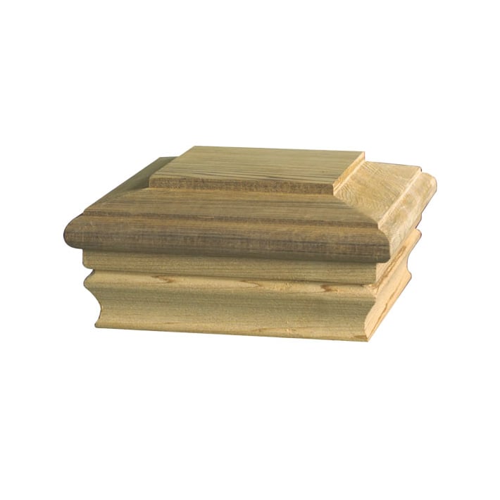 Newport Wood Flat Top Post Caps by Deckorators - Treated