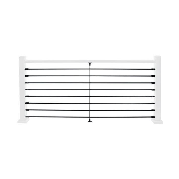 Tu-Step Prestige Aluminum Horizontal Baluster Railing Kit by DekPro - Level Kit