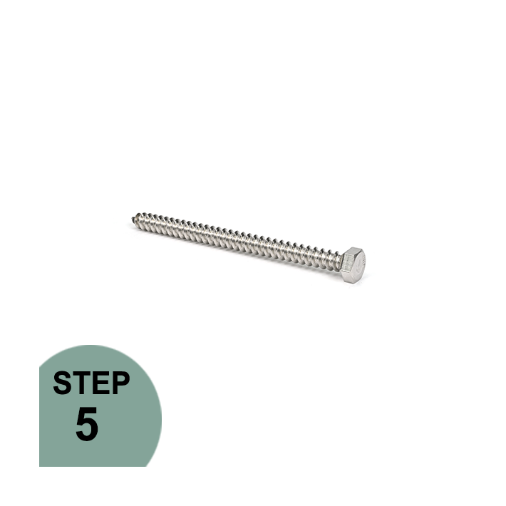 Stainless Steel Lag Screw by RailFX - 5"
