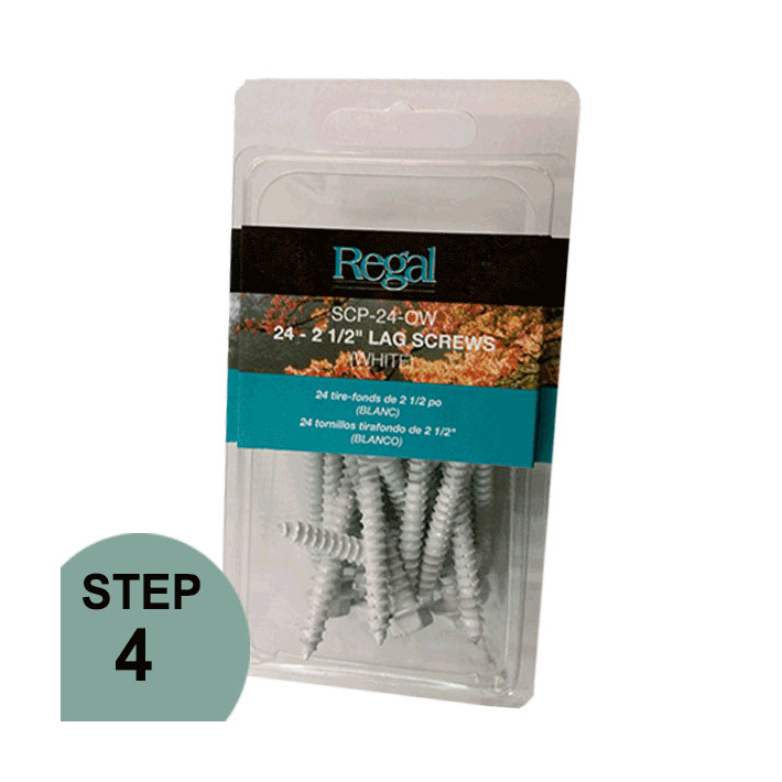 Regal Rail Lag Screws - Retail Package - White