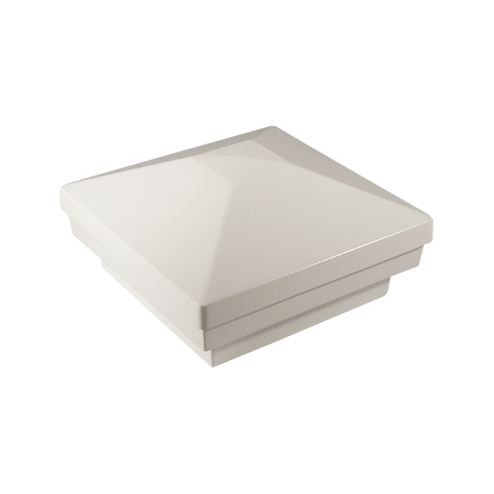 Dekor Rondi Pyramid Post Cap - Hammered White