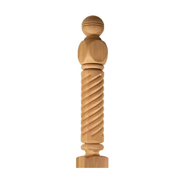 Rope Twist Ball Top Newel - Turn