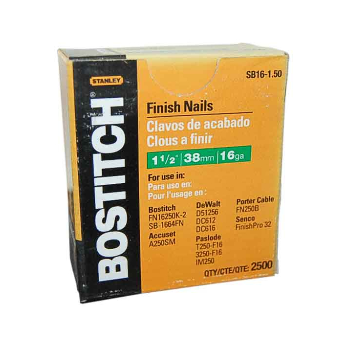 Bostitch SB16 1-1/2" Finish Nails