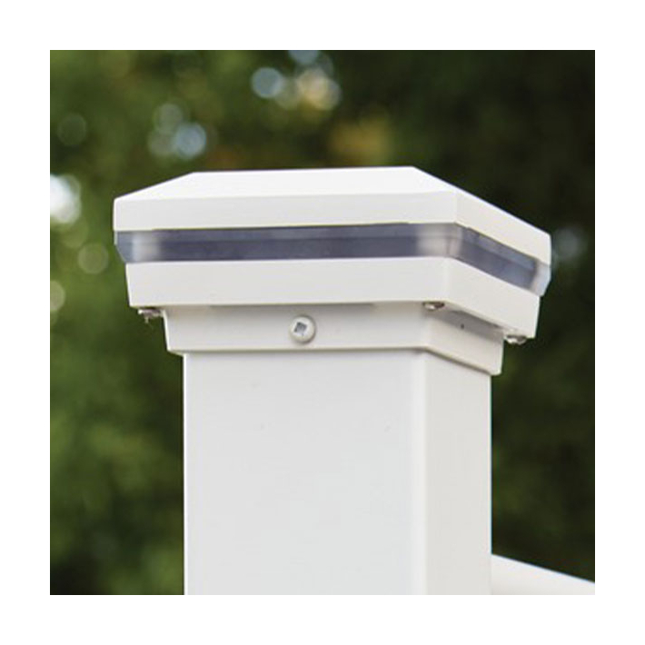 Timbertech/Azek Perimeter Light Post Cap - White