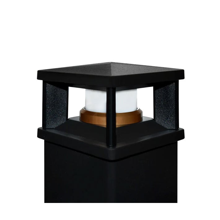 Timbertech Lantern Post Cap Light - 3" Impression Rail Express Black
