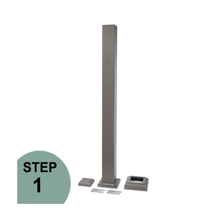 Tu-Step Prestige Aluminum Posts by DekPro - Cocoa Bronze
