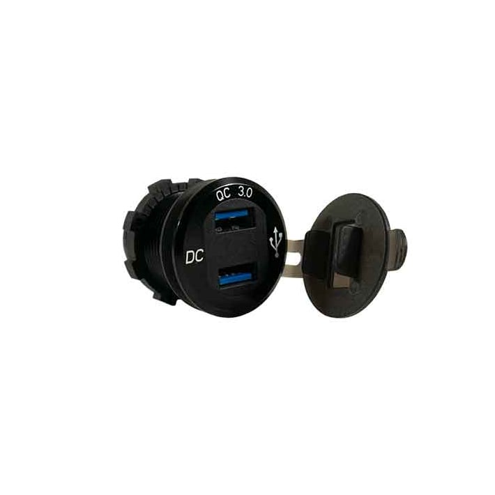 Deck Store Dual USB Post Port - Dual USB-A w/Voltmeter